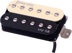 Entwistle HV 58 ZB Alnico 5 Bar Neck Humbucker Nickel Pole Piece Pickup - Zebra for Electric Guitar