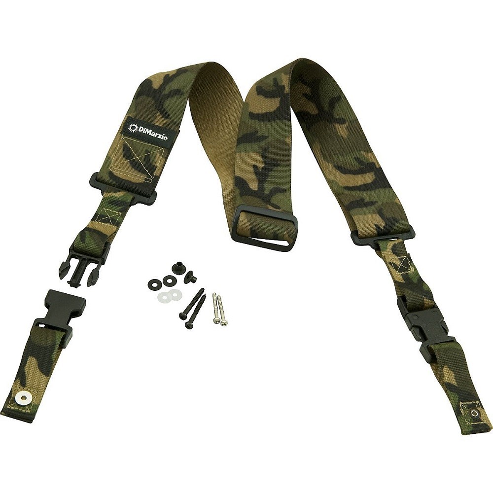DiMarzio DD2200CM ClipLock Quick Release Guitar Strap CORDURA Fabric - Camouflage