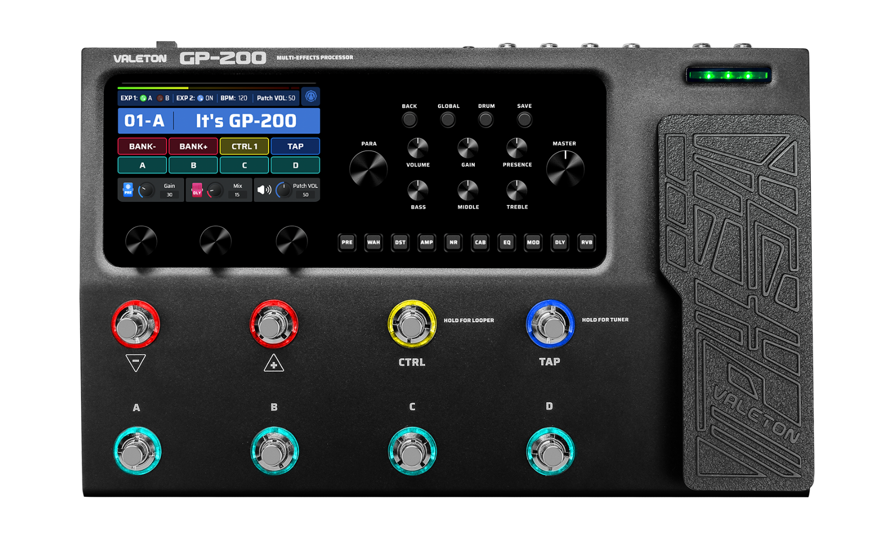 Valeton GP-200 Multi Effects Pedal with free Gigbag